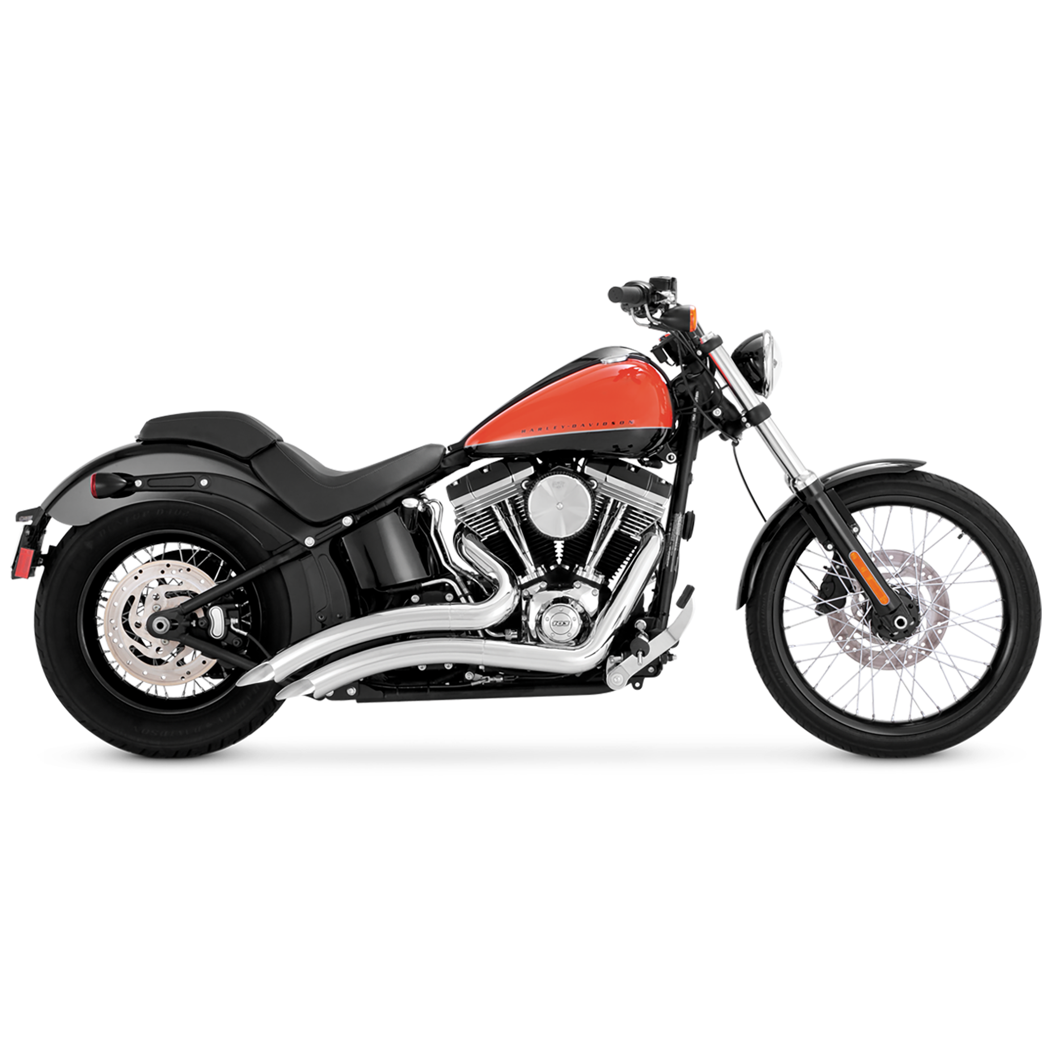 Escape Vance & Hines Big Radius 2 a 2 Cromo para Harley Davidson '10-'17 Softail Slim / Fat Boy / Deluxe / Convertible / Heritage Classic (Sistema Completo)