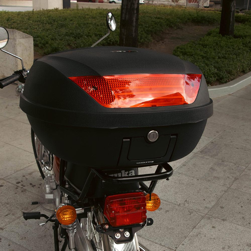 Baul Trasero Motocicleta R7 Racing R03 Negro 52 Lts