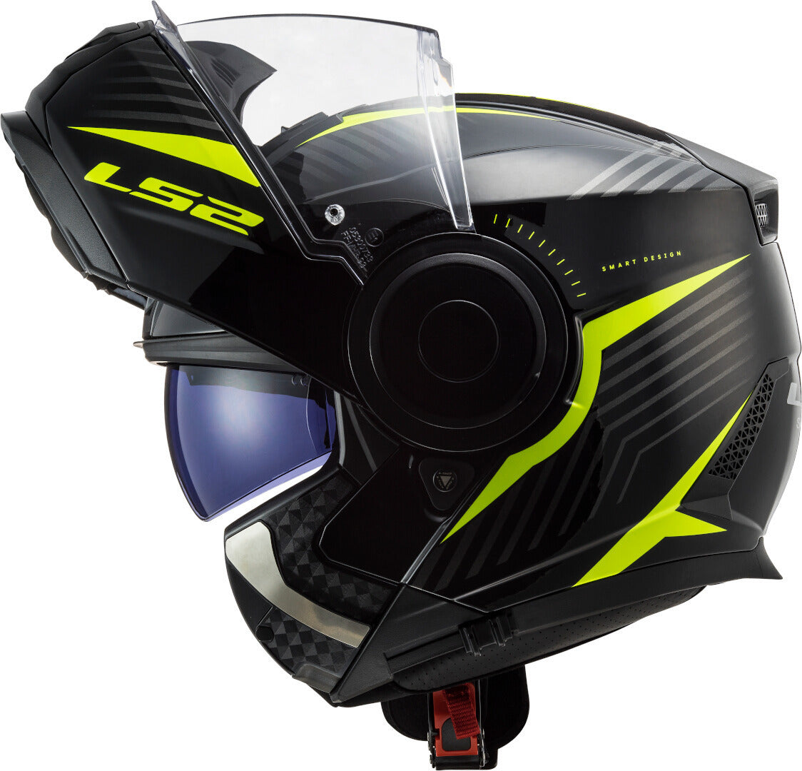 Casco Abatible LS2 Scope Skid Negro / Amarillo FF902