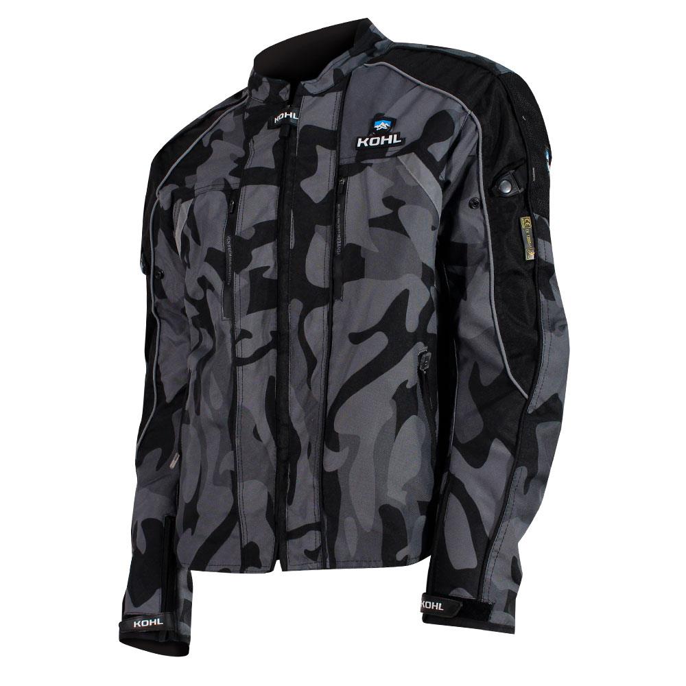 Chamarra Deportiva Kohl Negro Camo K-137 Textil