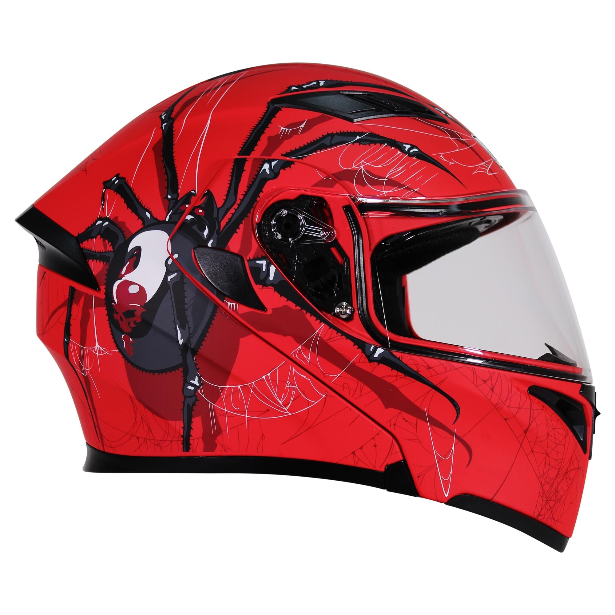 Casco Abatible R7 Racing Unscarred Spider Doble Mica DOT