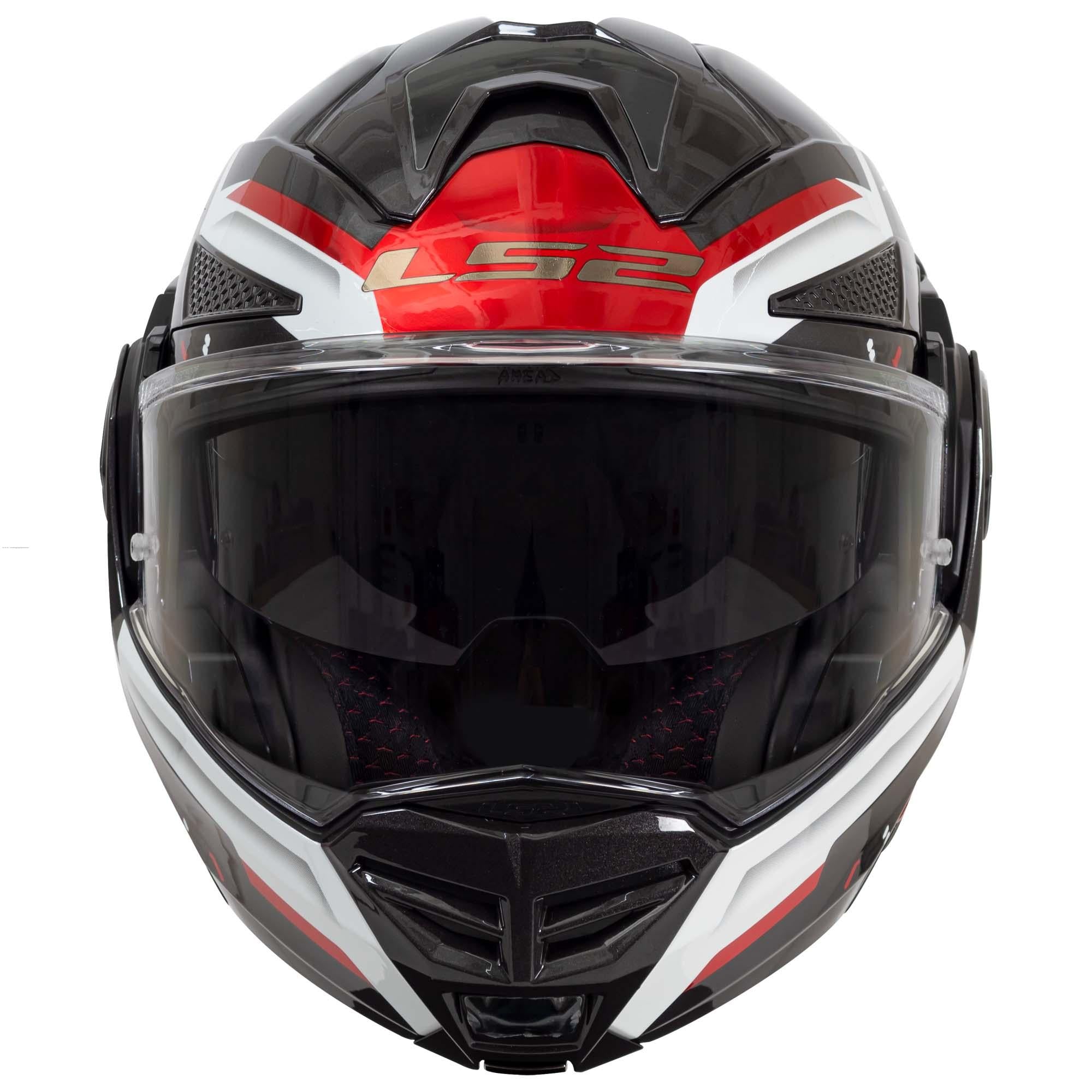 Casco Abatible LS2 Advant X Spectrum Negro / Blanco / Rojo FF901