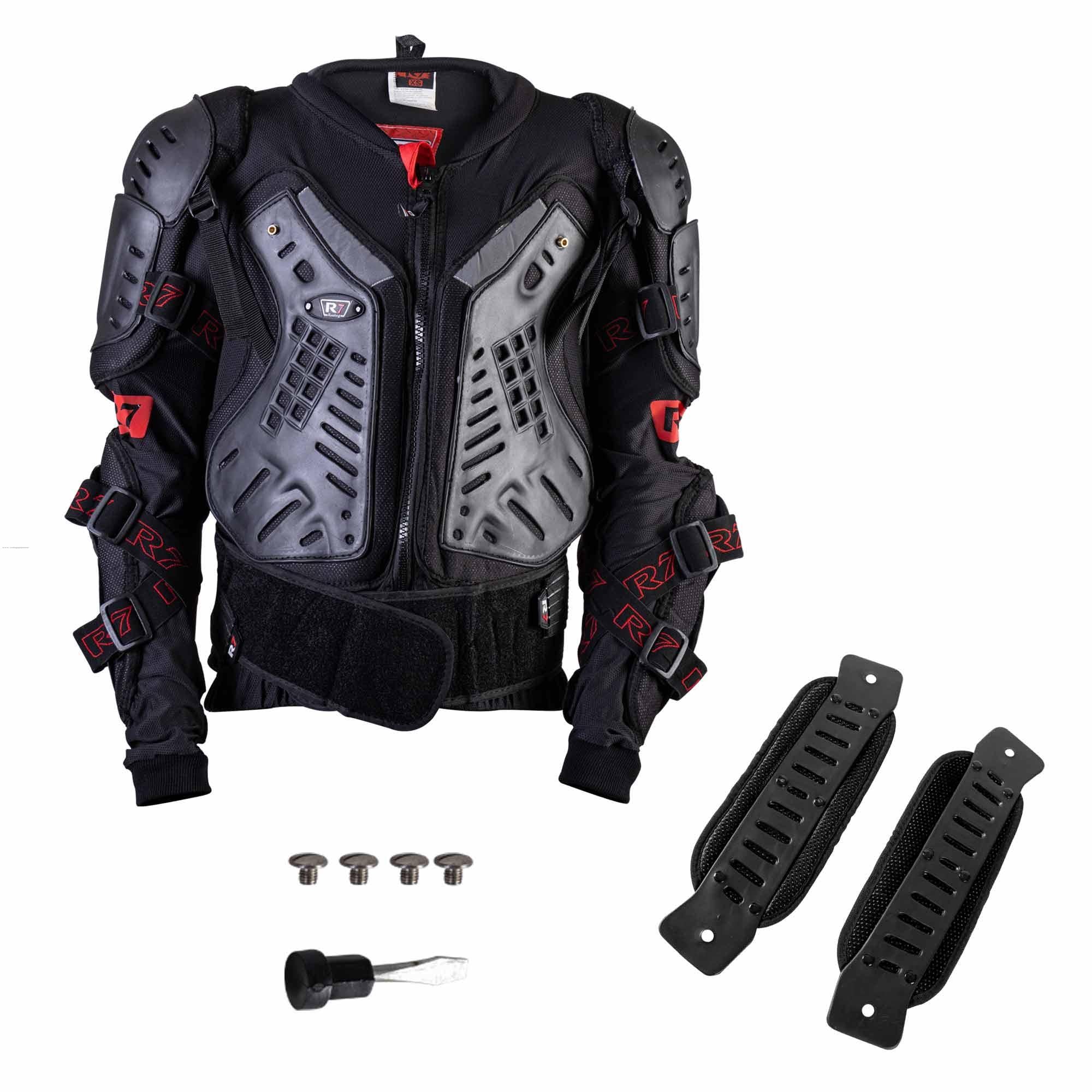 Protector de Cuerpo en Chaleco R7 Racing Negro Scorpio V2