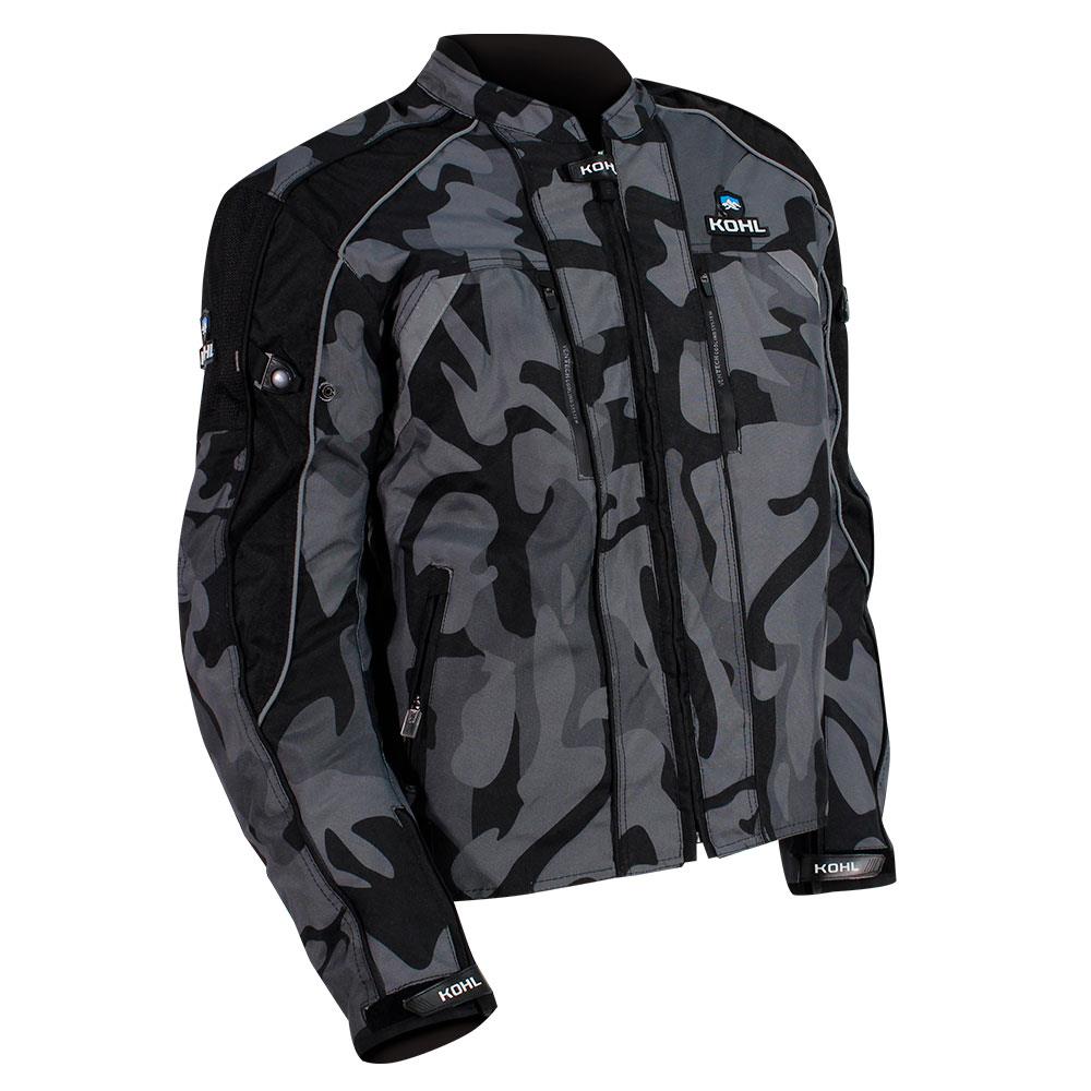 Chamarra Deportiva Kohl Negro Camo K-137 Textil