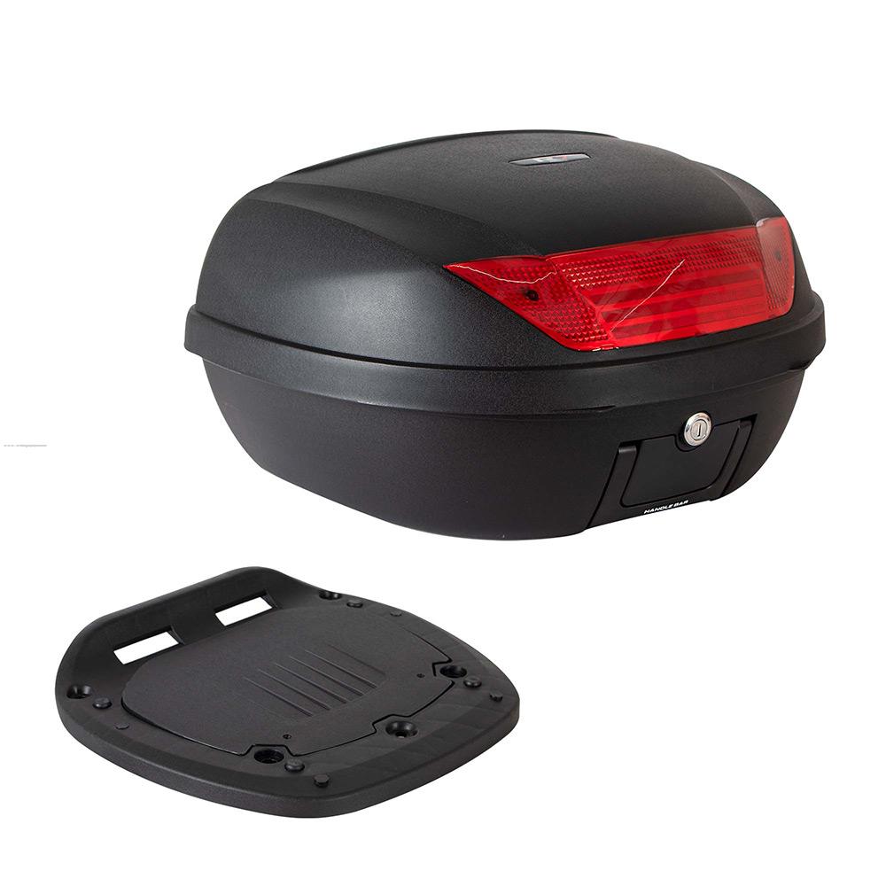 Baul Trasero Motocicleta R7 Racing R03 Negro 52 Lts