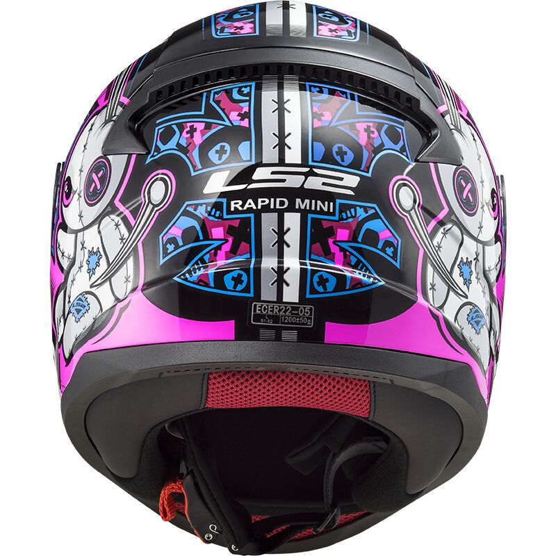 Casco Junior para Niños LS2 Cerrado Rapid Mini Voodoo Negro / Rosa FF353