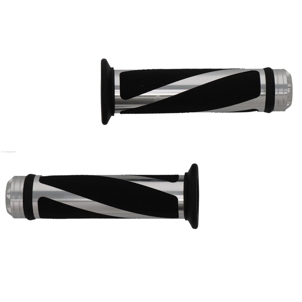 Puños Grips Universal Moto Rialli - Negro / Plata