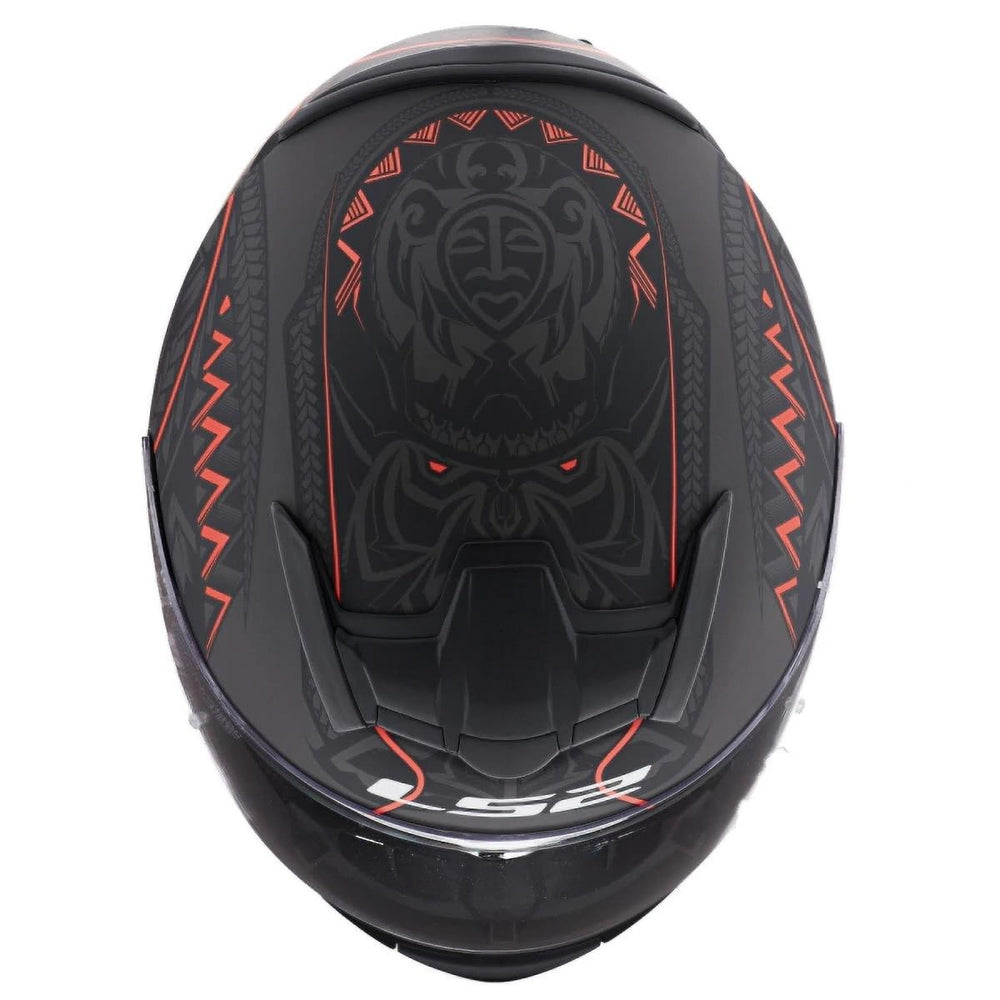 Casco Cerrado LS2 Rookie Takaroa Negro Mate Rojo FF352