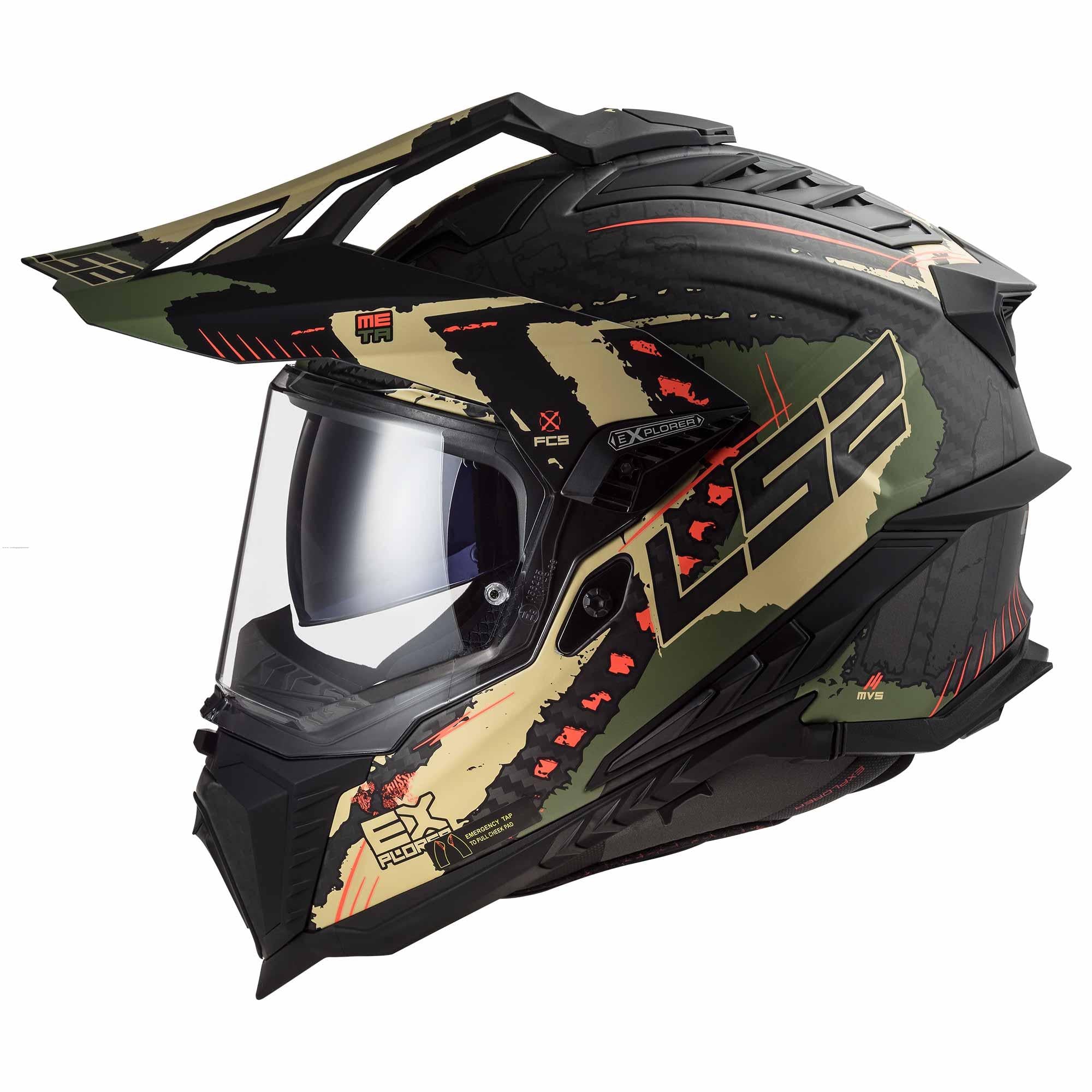 Casco Cross City LS2 Explorer Extend Verde Militar Mate MX701