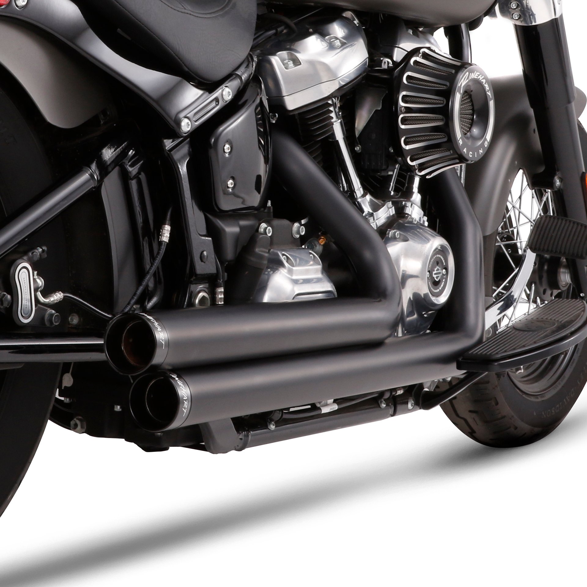 Escape Rinehart Racing 2 Into 2 Negro para Harley Davidson ’86-’17 Softail (Sistema Completo)