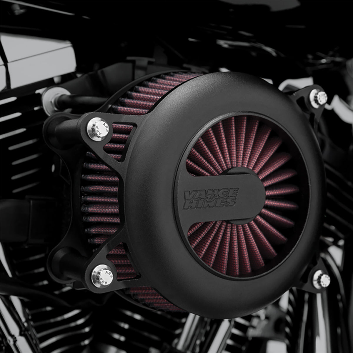 Filtro de Aire Vance & Hines VO2 Rogue Negro para Harley Davidson '17-'25 Touring / '17-'25 Trike  / '18-'24 Softail