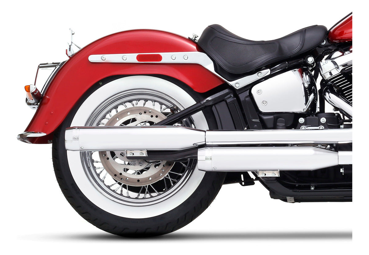 Escape Rinehart Racing 3.5″ Slip Ons Cromo para Harley Davidson '18-'24 Softail Heritage Classic / Hydra-Glide Revival / Deluxe (Colas)