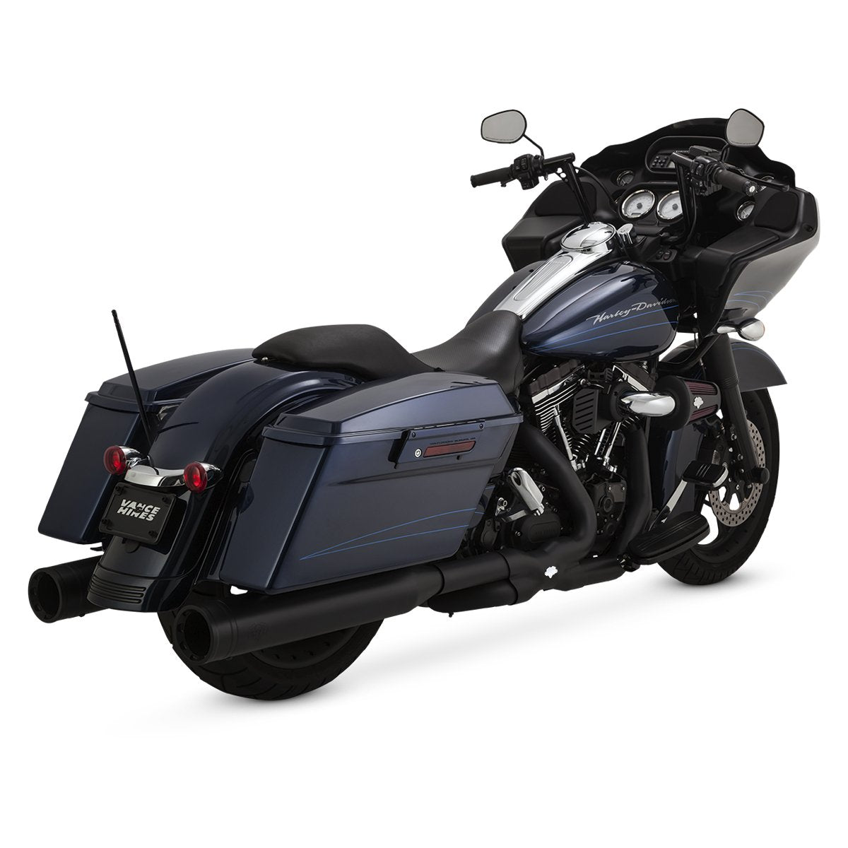 Escape Vance & Hines Oversized 450 Destroyer Slip Ons Negro para Harley Davidson '95-'16 Touring (Colas)