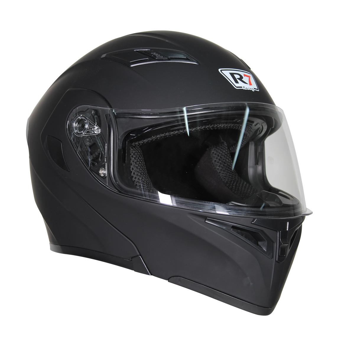 Casco Abatible R7 Racing Unscarred LED Negro Mate DOT