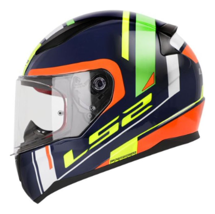 Casco Cerrado LS2 Rapid II Chos Azul / Naranja FF353