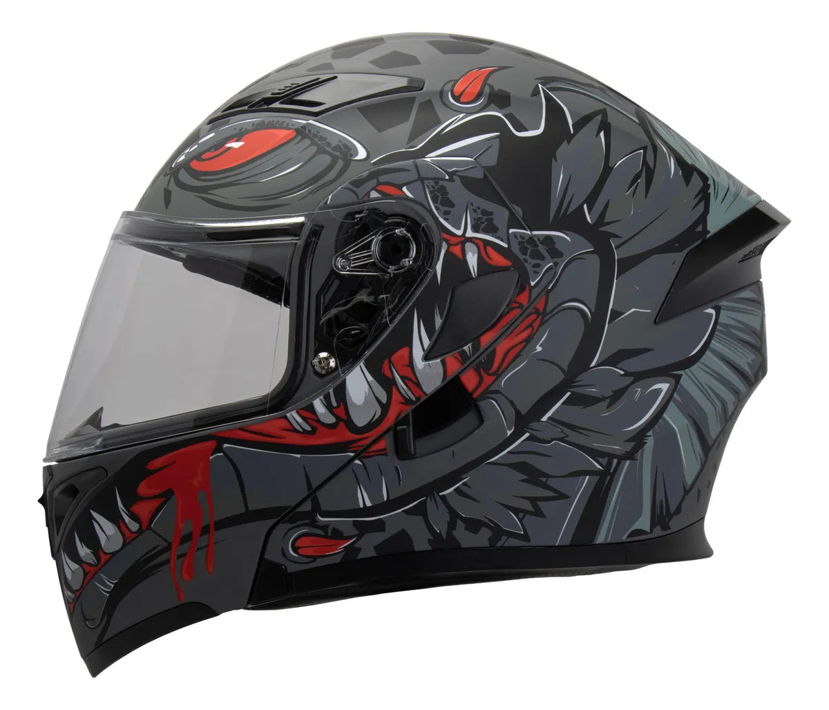 Casco Abatible R7 Racing Unscarred Piranha DOT