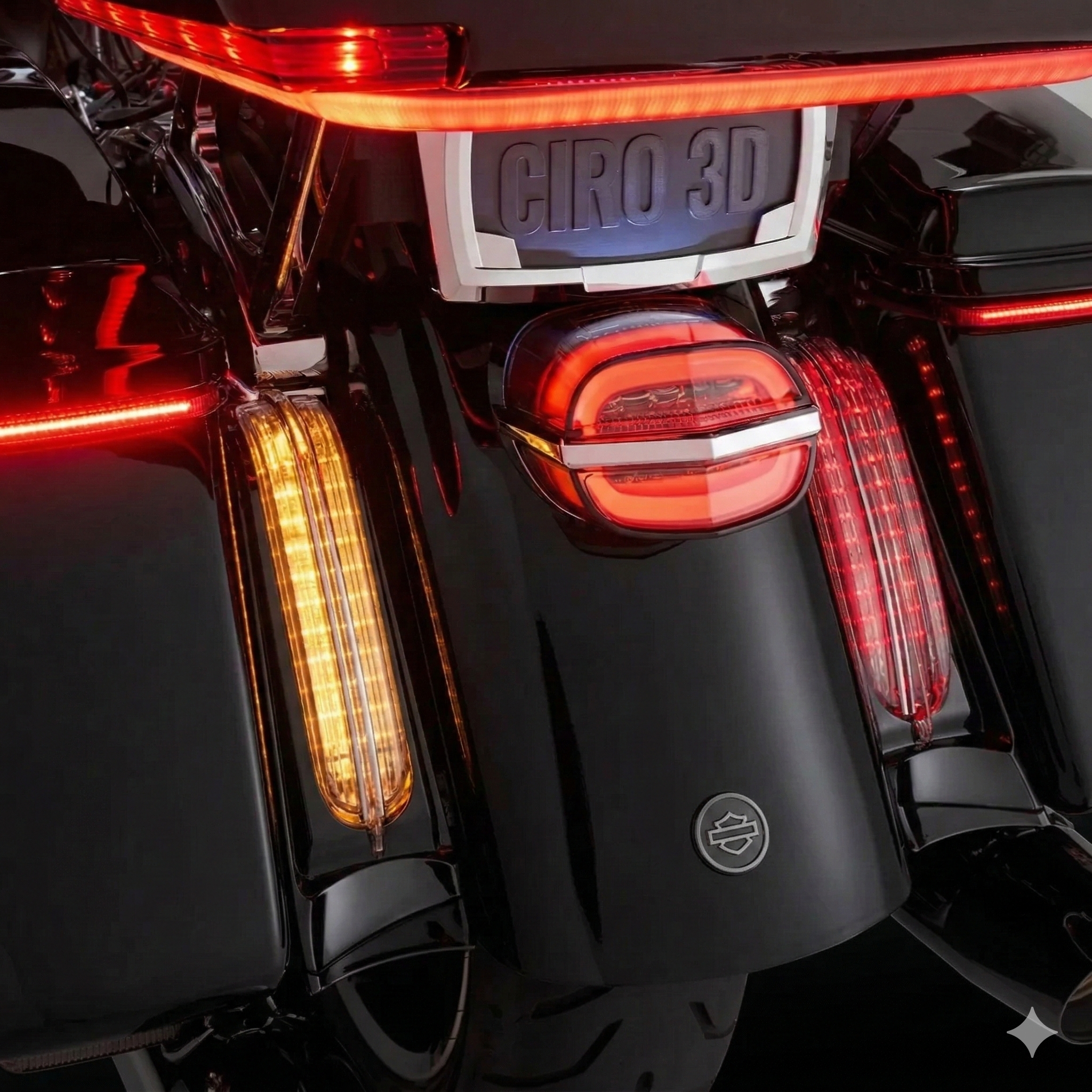 Luces LED para Panel de Relleno Ciro con Direccionales Ámbar - Harley-Davidson Touring
