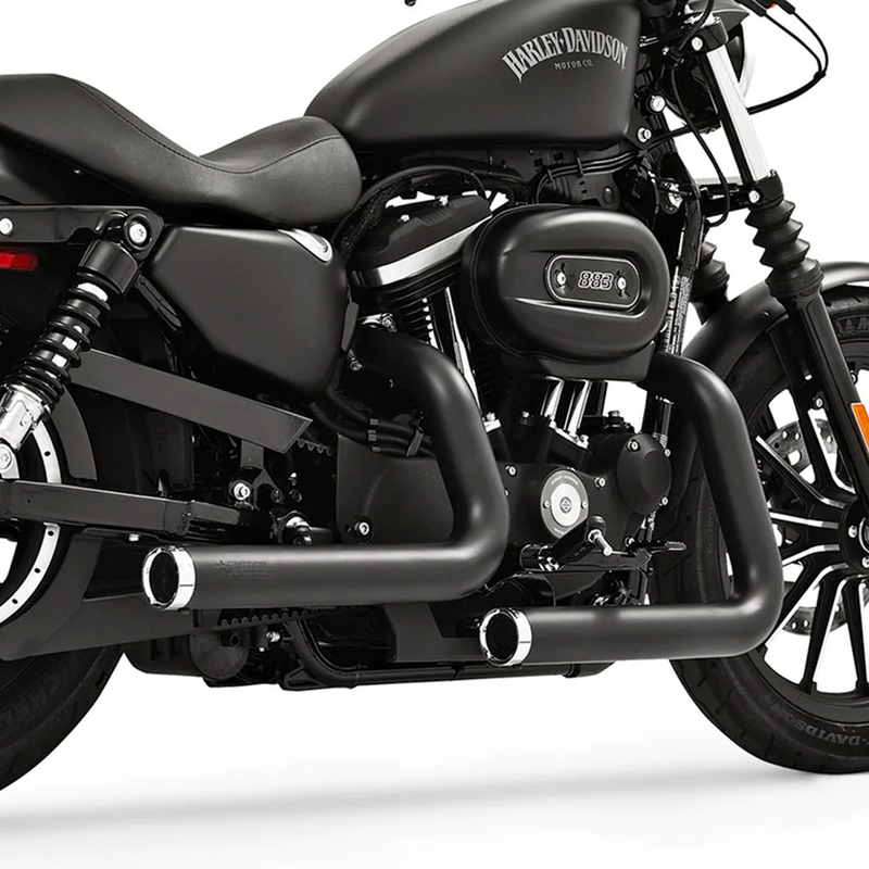 Escape Freedom Performance Staggered Duals Negro para Harley Davidson '04-'21 Sportster (Sistema Completo)