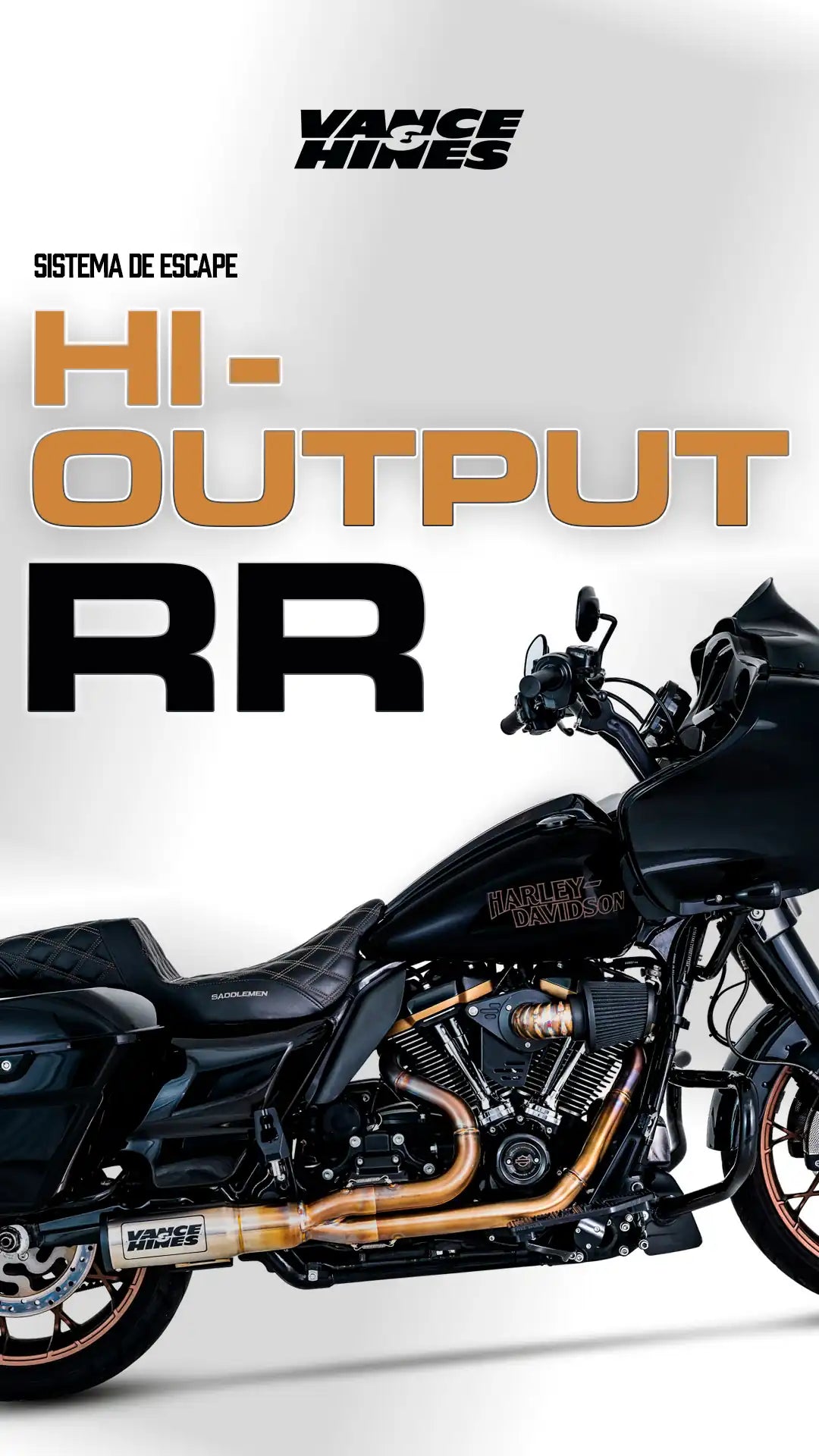 Escapes Hi Output RR Brushed Vance & Hines para Harley Davidson Touring movil