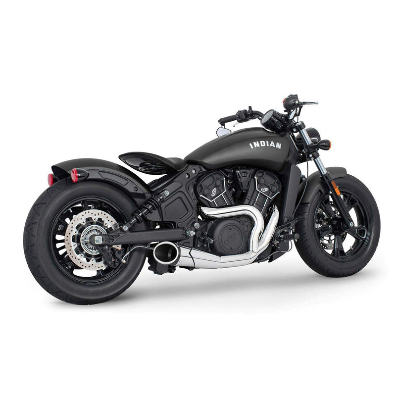 Escape Freedom Performance Combat Cromo - Negro para Indian '14-'24 Scout / Rogue / Bobber / Sixty (Sistema Completo)