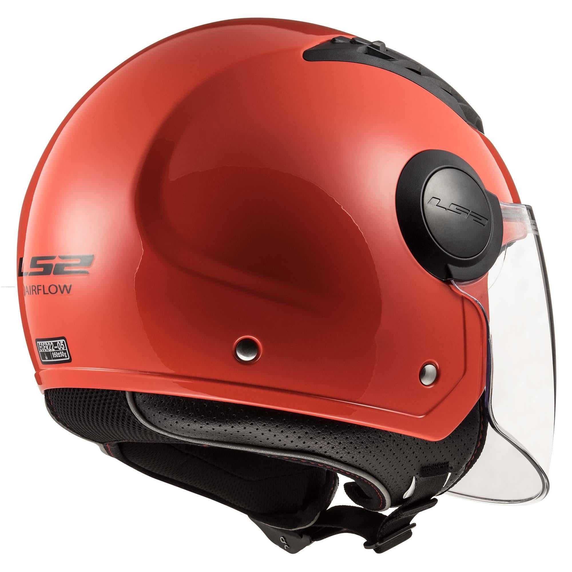 Casco Abierto LS2 Airflow Solid Rojo OF562