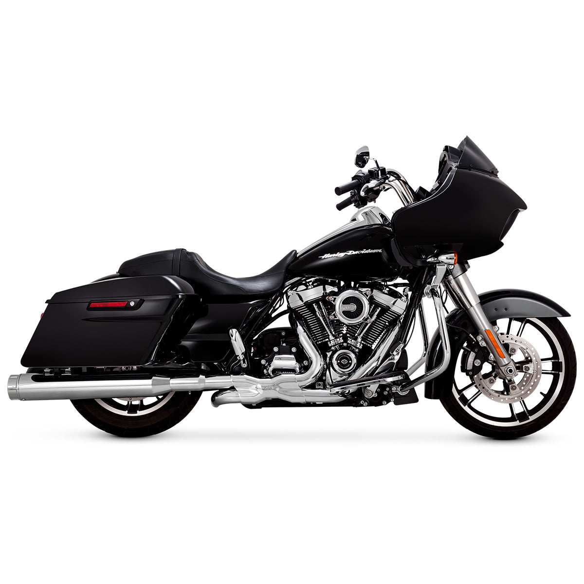 Escape Vance & Hines Torquer 450 Slip Ons Cromo para Harley Davidson '17-'24 Touring (Colas)