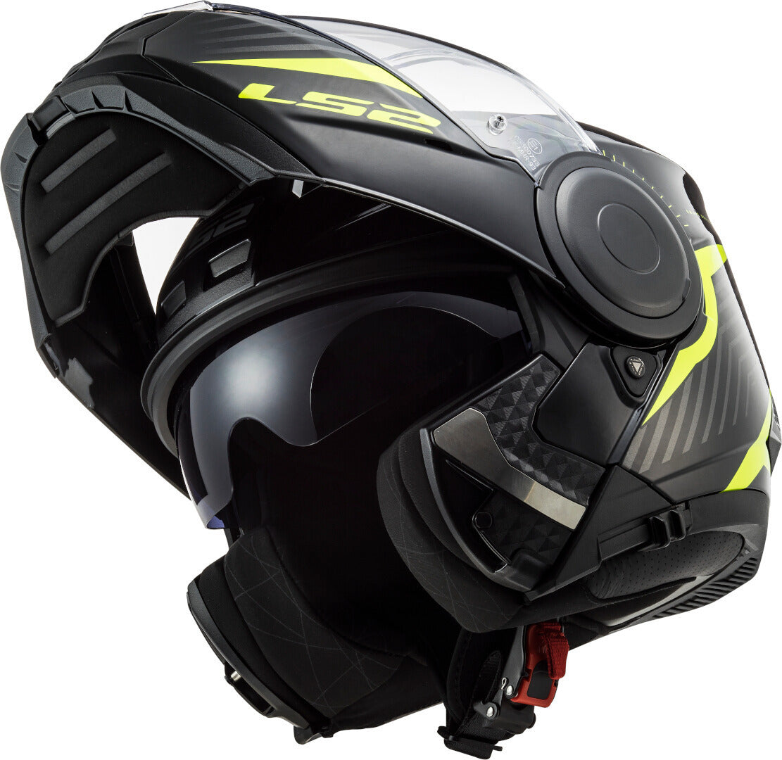 Casco Abatible LS2 Scope Skid Negro / Amarillo FF902