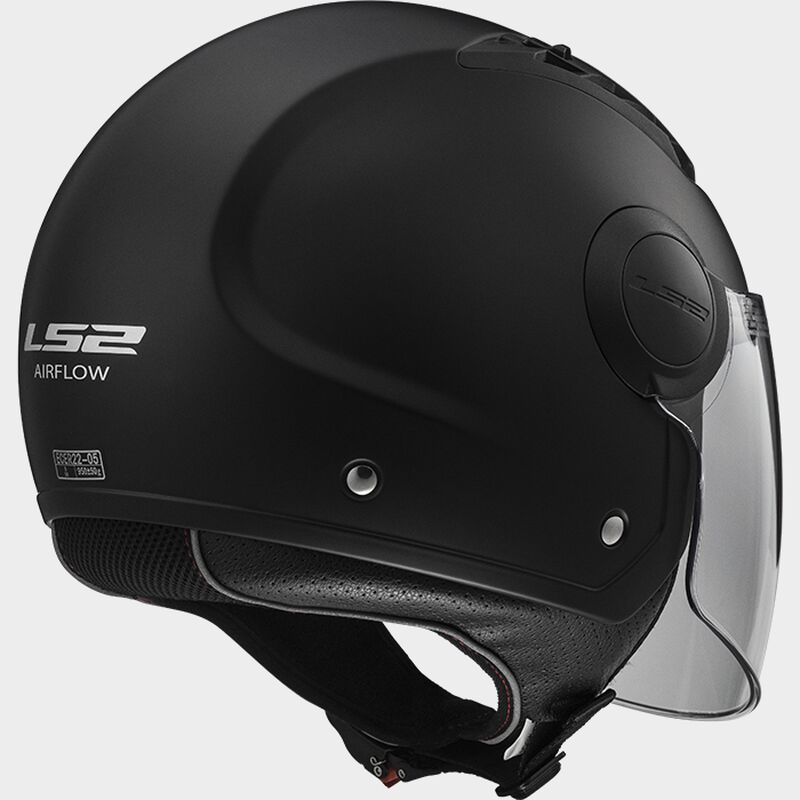 Casco Abierto LS2 Airflow Solid Negro Mate OF562