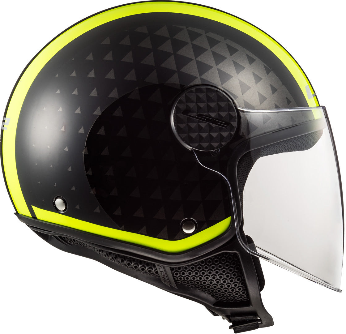 Casco Abierto LS2 Sphere Lux Crush Negro / Amarillo OF558