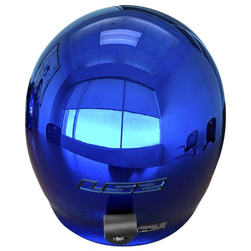 Casco Abierto LS2 Spitfire Solid Azul / Cromo OF599