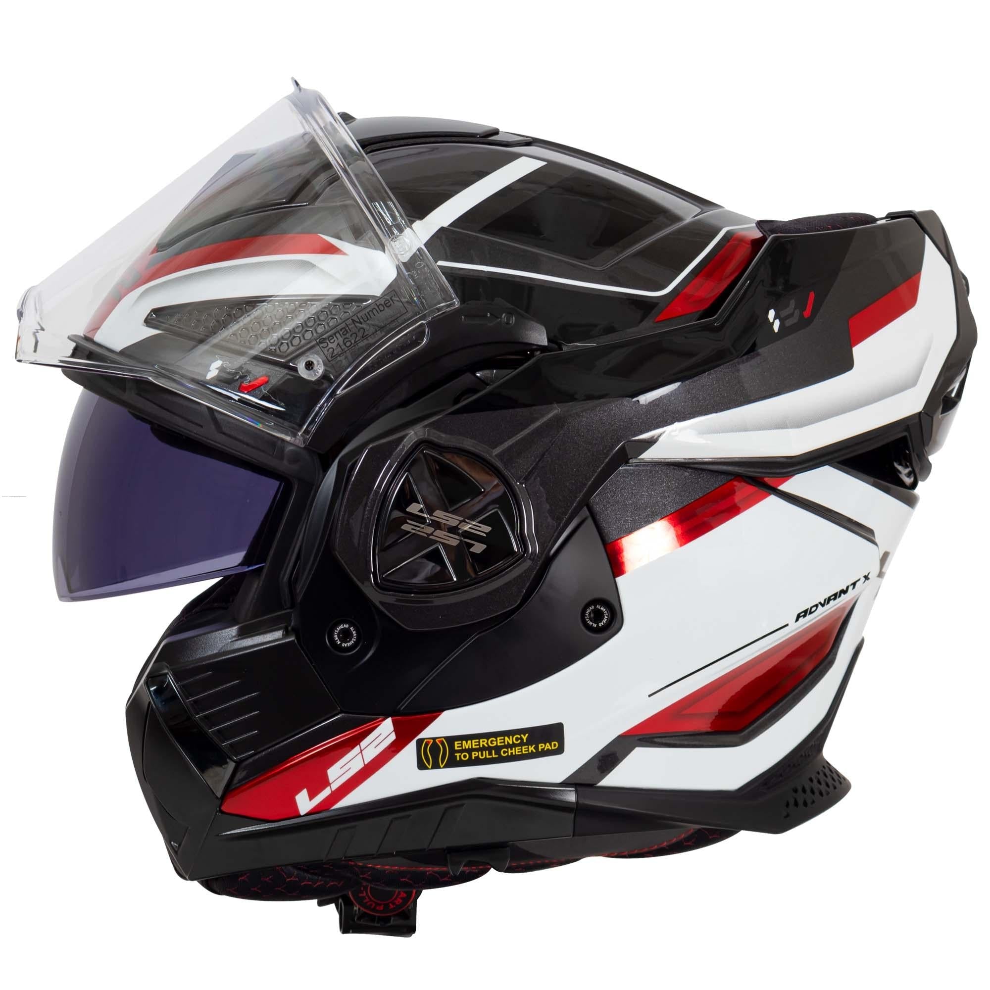 Casco Abatible LS2 Advant X Spectrum Negro / Blanco / Rojo FF901