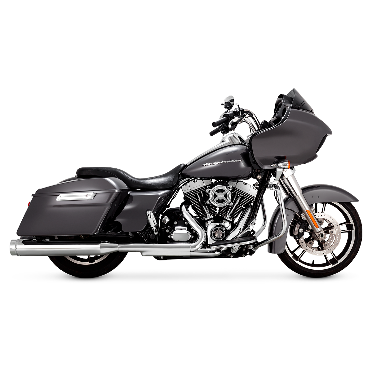 Escape Vance & Hines Torquer 450 Slip Ons Cromo para Harley Davidson '95-'16 Touring (Colas)