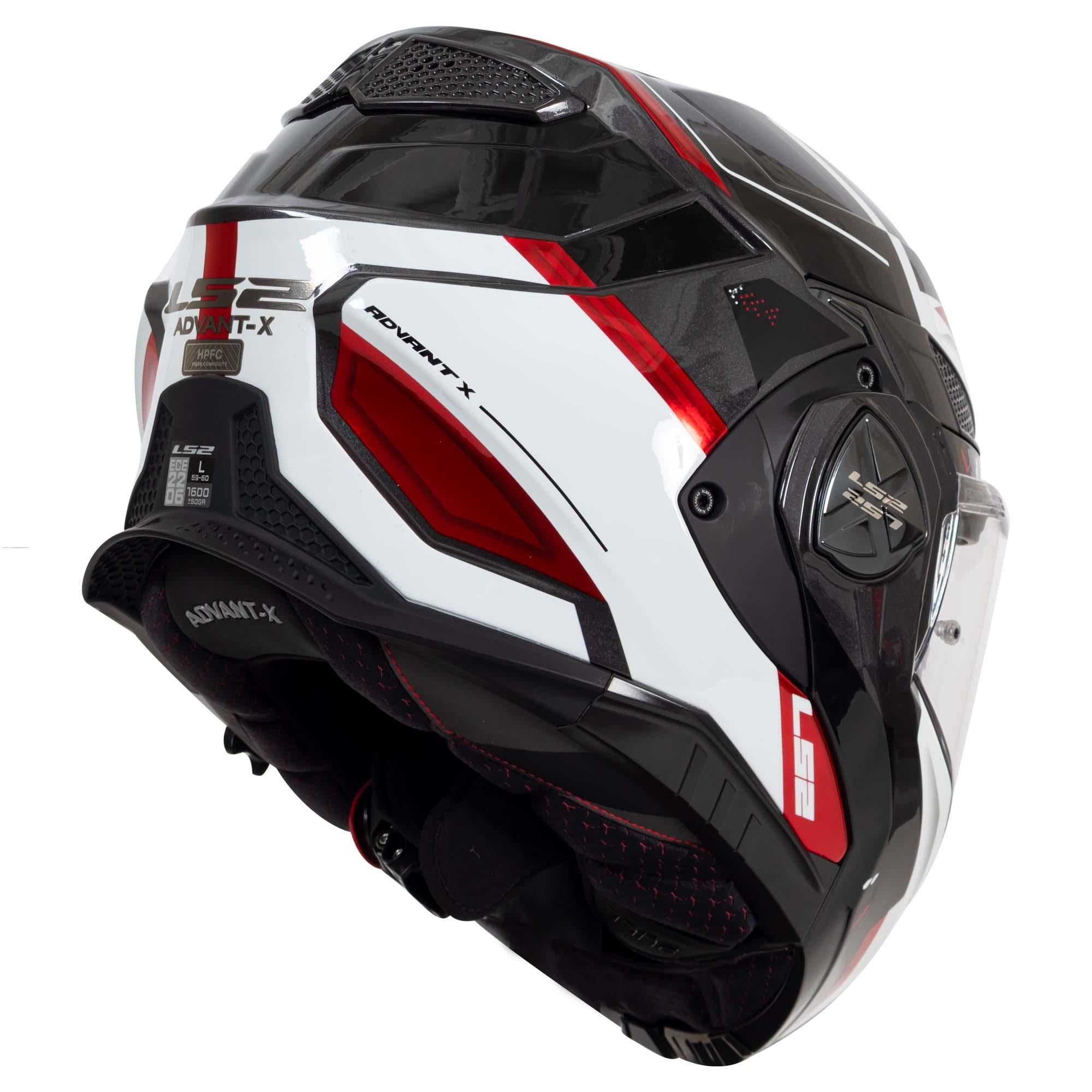 Casco Abatible LS2 Advant X Spectrum Negro / Blanco / Rojo FF901