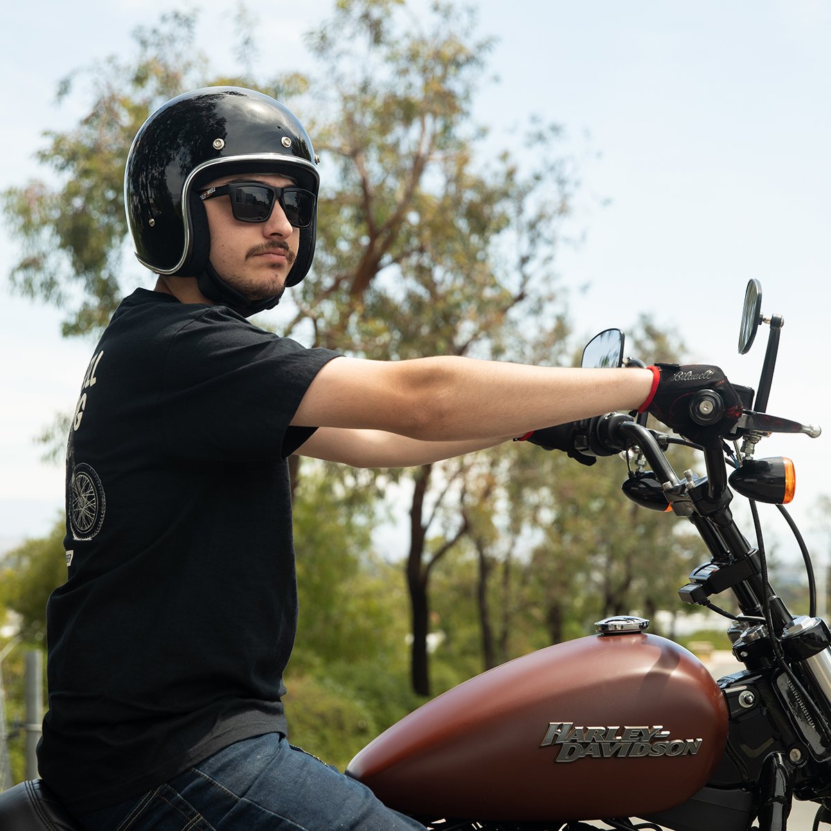 Casco Abierto Biltwell Bonanza Helmet - Gloss Black