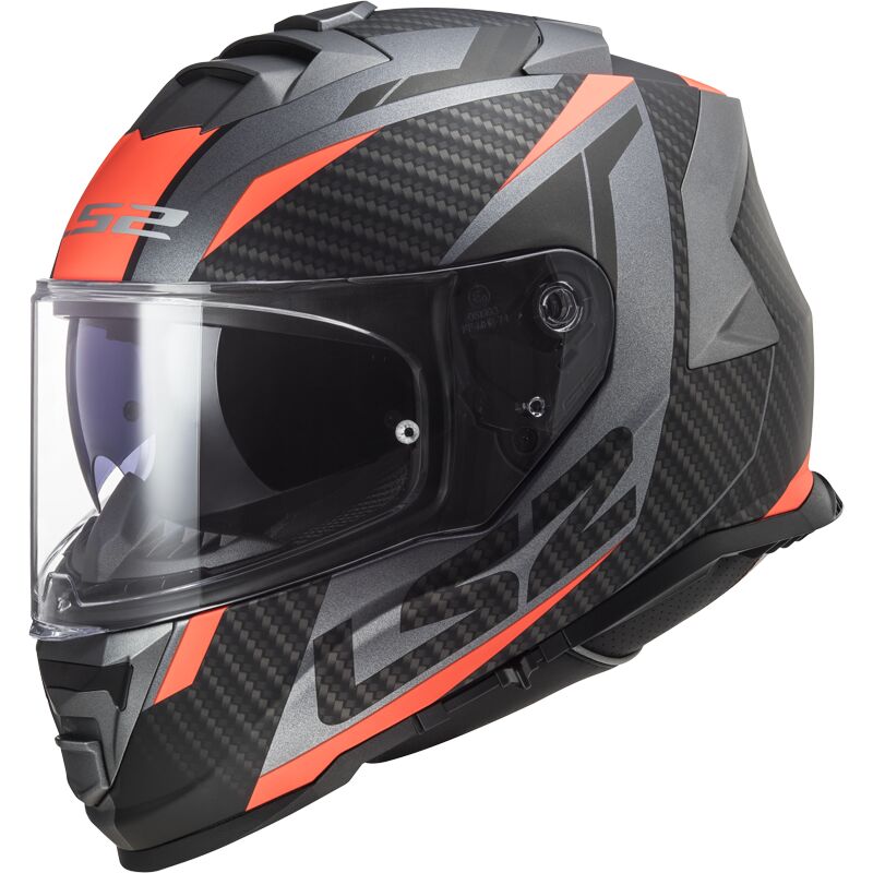 Casco Cerrado LS2 Storm II Racer Negro / Naranja FF800