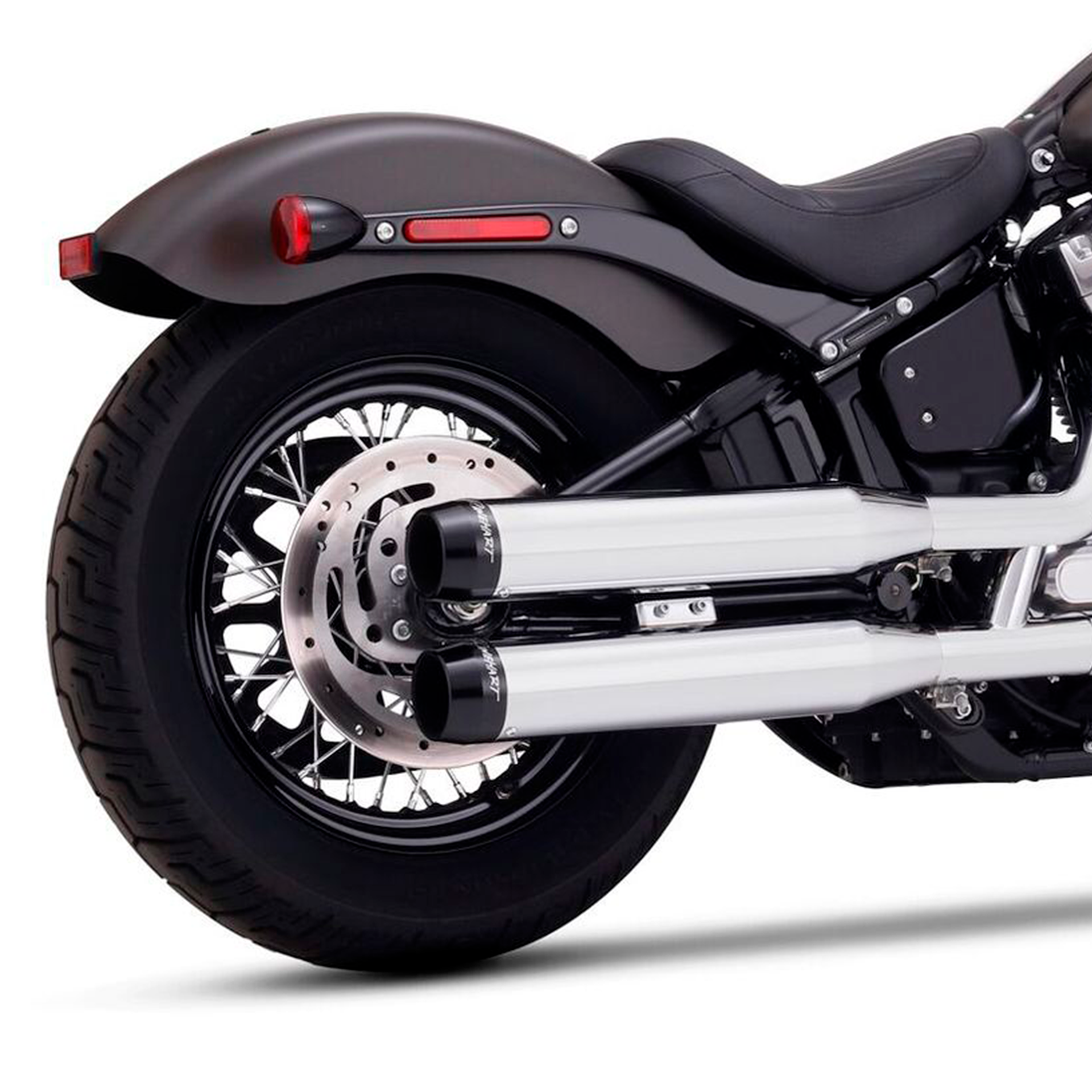 Escape Rinehart Racing 3.5″ Slip Ons Cromo para Harley Davidson '18-'26 Softail Street Bob / Low Rider / Breakout / Softail Slim / Fat Boy / Standard (Colas)