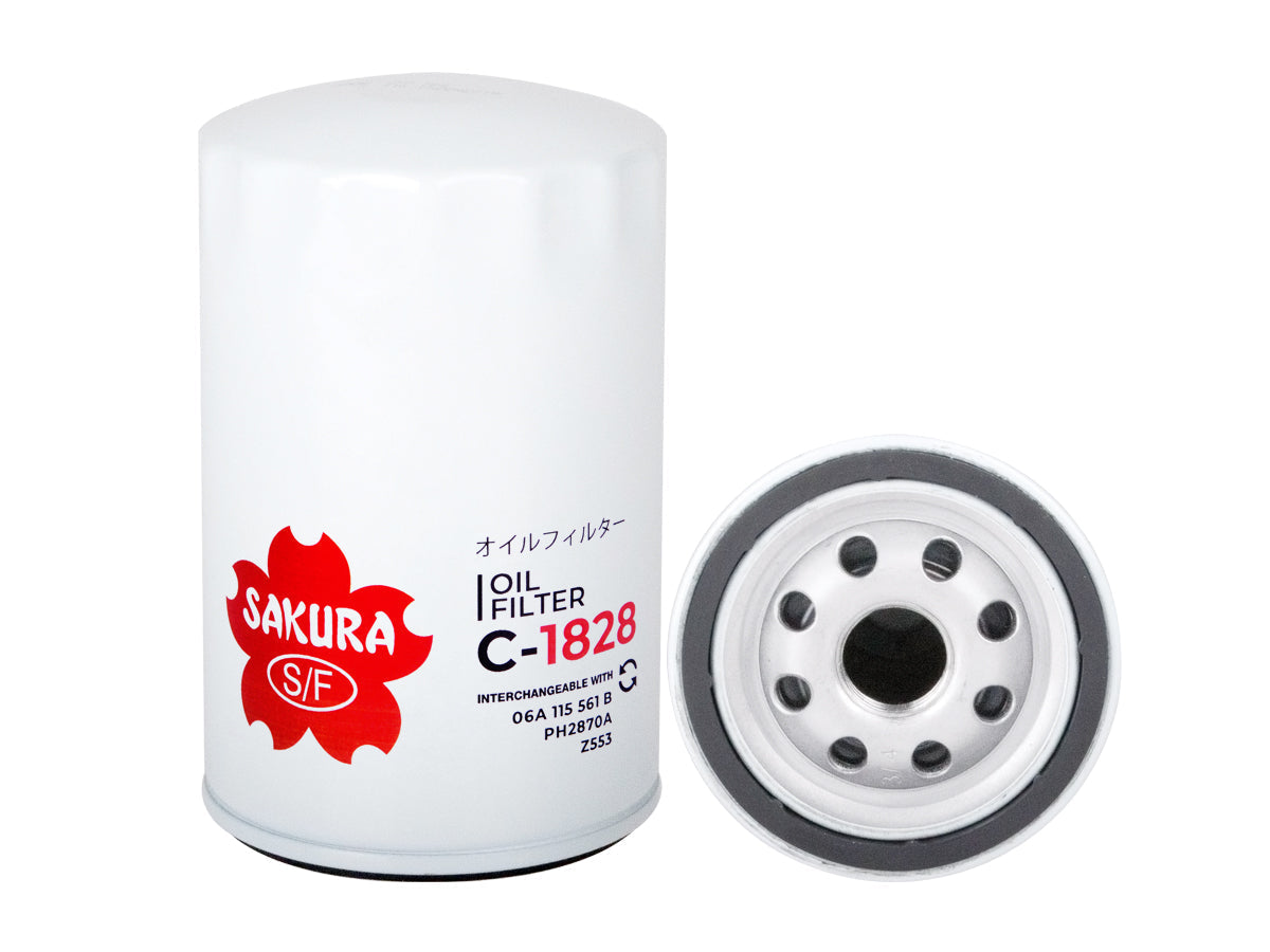 Sakura Filtro de Aceite C-1828 para Audi, Seat, Volkswagen