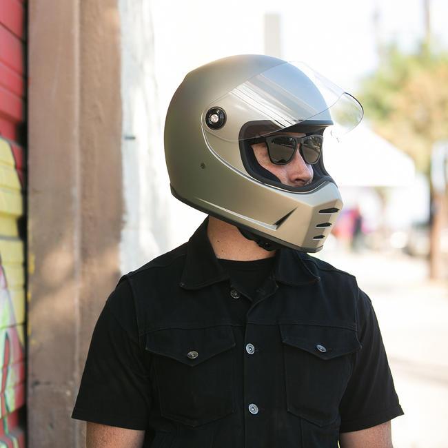 Casco Cerrado Biltwell Lane Splitter Helmet - Titanium Mate