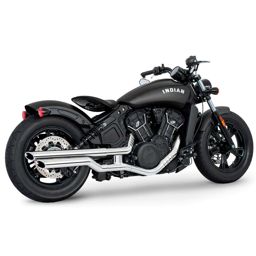 Escape Freedom Performance 2.5″ Slip Ons Slash Sculpted Cromo para Indian '14-'24 Scout / Rogue / Bobber / Sixty (Colas)