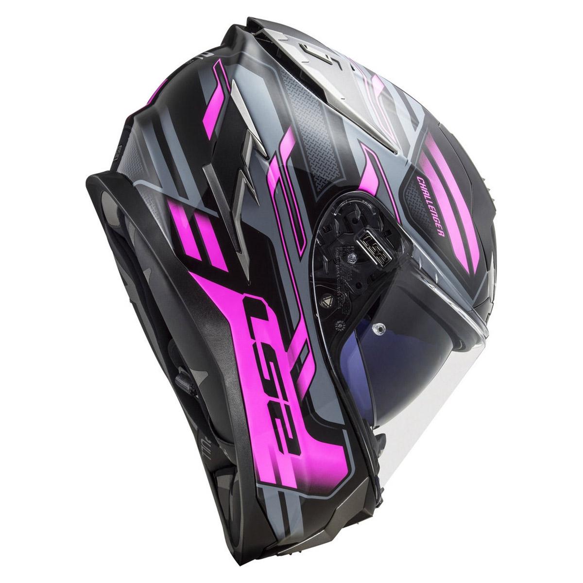 Casco Cerrado LS2 Challenger Spin Titanium / Rosa FF327