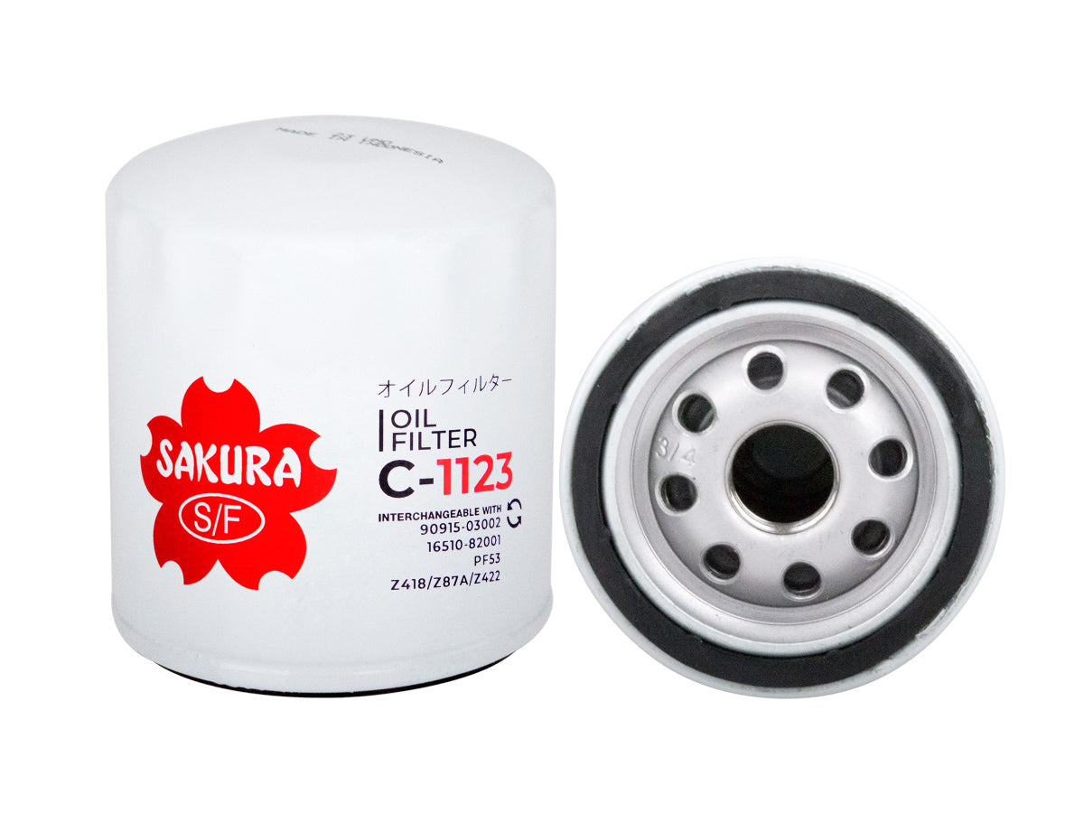 Sakura Filtro de Aceite C-1123 para Chevrolet, Chrysler, Ford, Jeep, Mazda, Suzuki, Toyota, Volkswagen