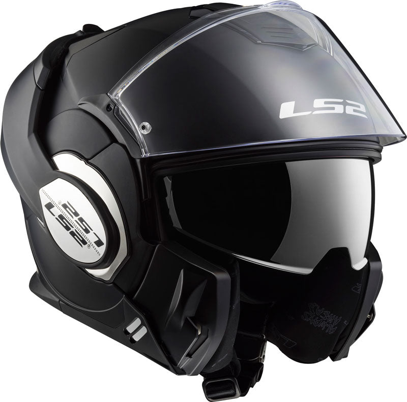 Casco Abatible LS2 Valiant 180 Degrees Solid Negro Mate FF399