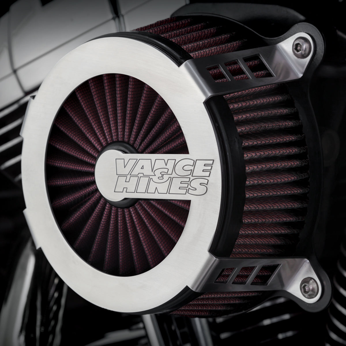 Filtro de Aire Vance & Hines VO2 Cage Fighter Brushed para Harley Davidson '91-'22 Sportster