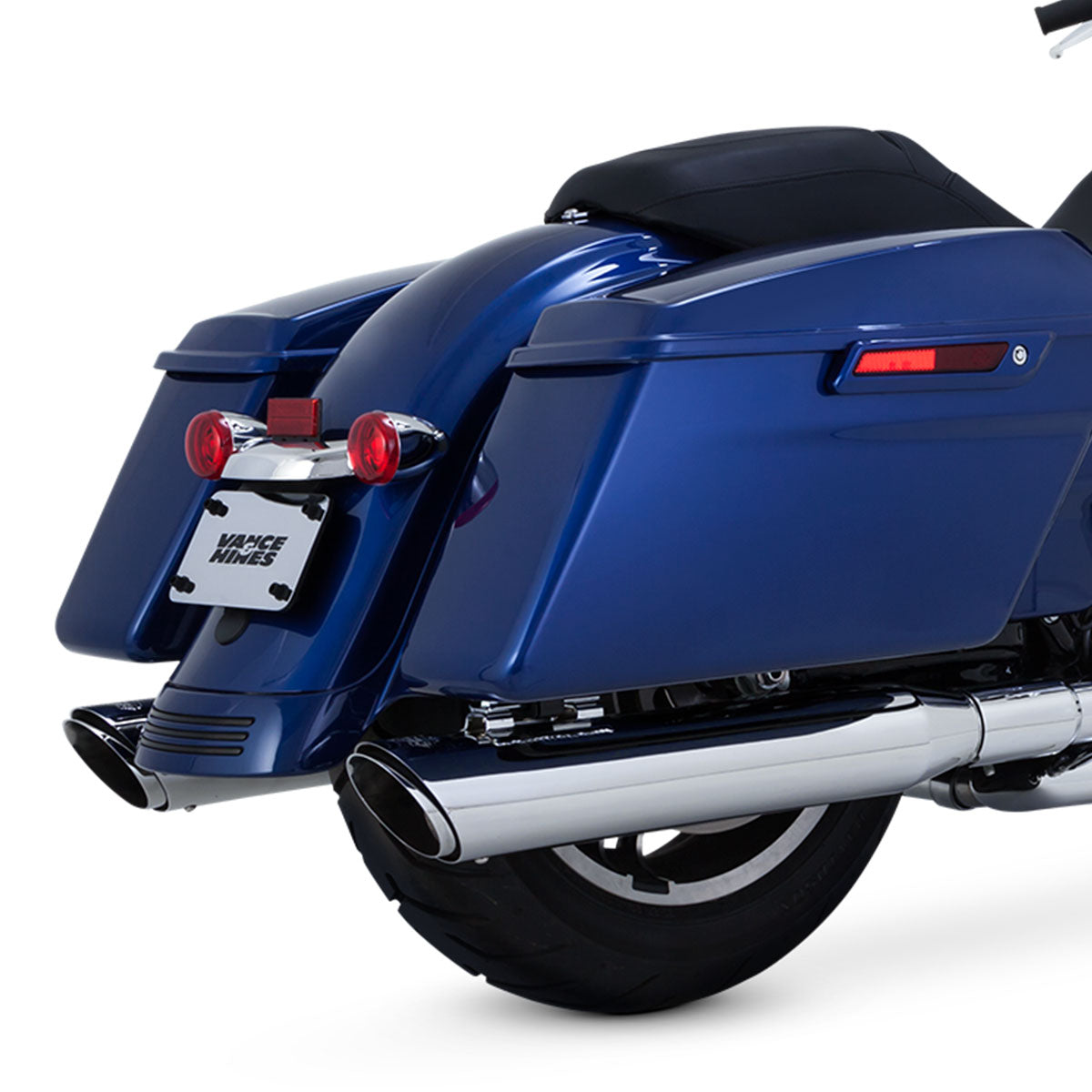 Escape Vance & Hines Twin Slash Round Slip Ons Cromo para Harley Davidson '17-'26 Touring (Colas)