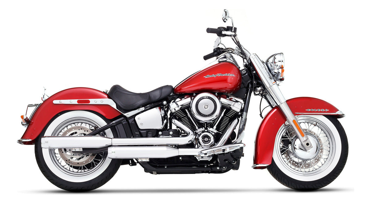 Escape Rinehart Racing 3.5″ Slip Ons Cromo para Harley Davidson '18-'24 Softail Heritage Classic / Hydra-Glide Revival / Deluxe (Colas)