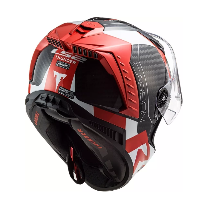 Casco Cerrado LS2 Thunder C Racing 1 Rojo / Blanco FF805