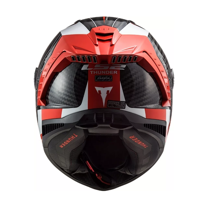 Casco Cerrado LS2 Thunder C Racing 1 Rojo / Blanco FF805