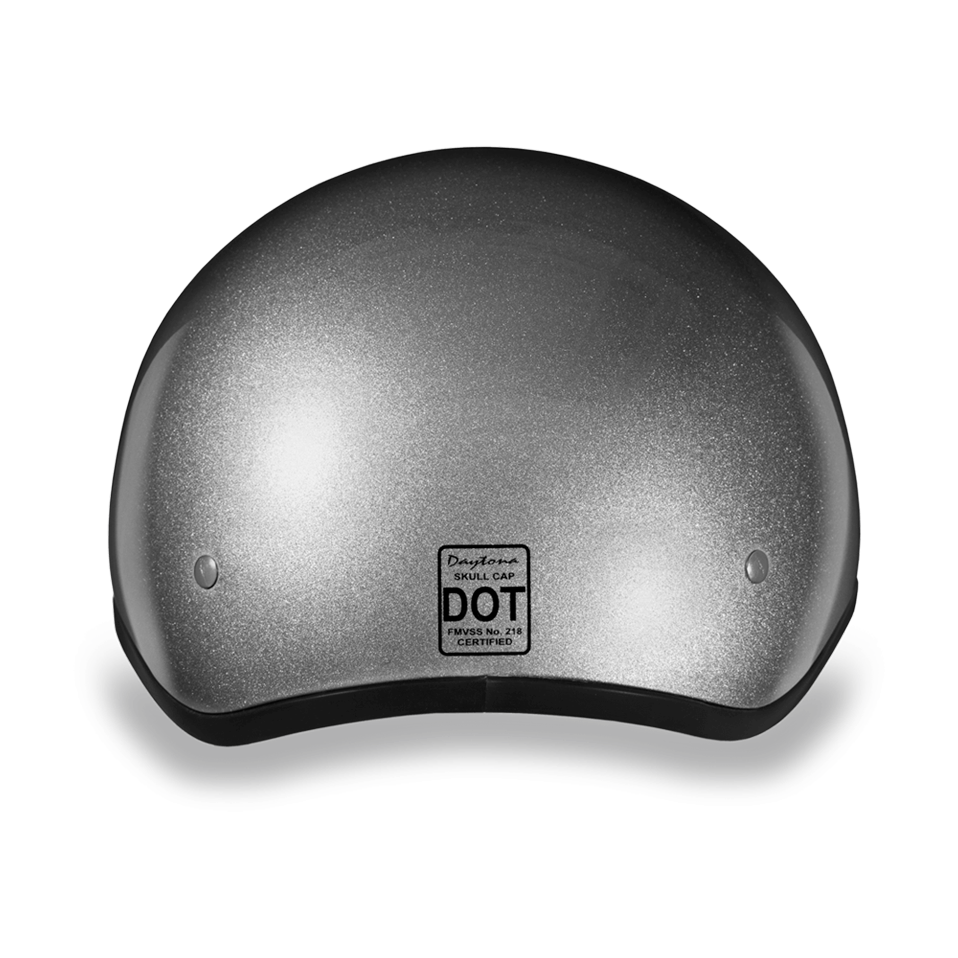 Casco Abierto Daytona Helmets Skull Cap D.O.T. con Visera - Plata Metálico