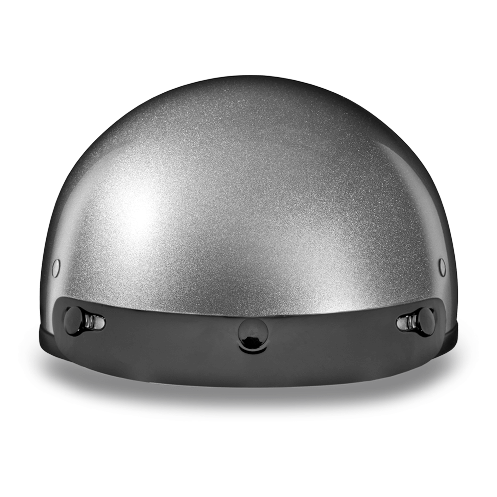Casco Abierto Daytona Helmets Skull Cap D.O.T. con Visera - Plata Metálico