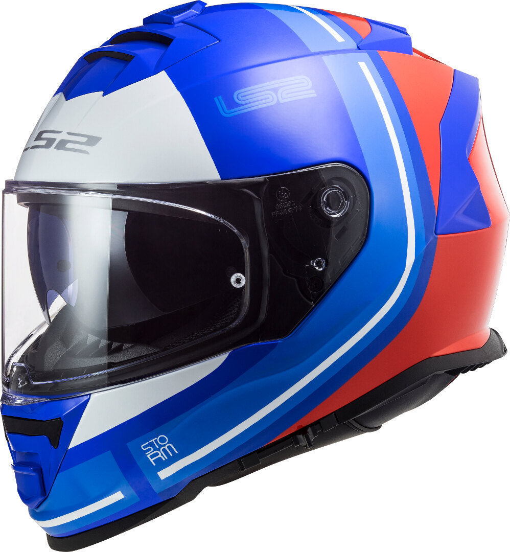 Casco Cerrado LS2 Storm II Slant Azul / Rojo FF800